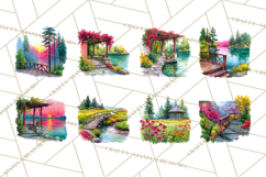 Watercolor Inspirational Landscapes, Sublimation Designs Product Image 5