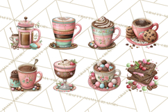 Coffee and Chocolate Clipart PNG Cafe Drinks Dessert Art Product Image 5