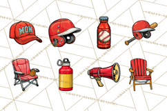 Baseball Mom Clipart PNG with Baseball Gear, Baseball Mama Product Image 5