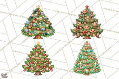 Sports & Occupations Christmas Trees Clipart Product Image 1