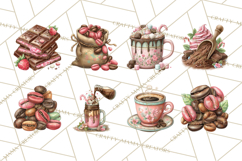 Coffee and Chocolate Clipart PNG Cafe Drinks Dessert Art Product Image 6