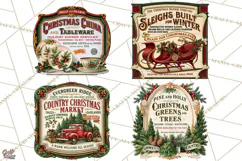 Vintage Christmas Signs PG, Rustic Farmhouse Holiday Sign Product Image 1