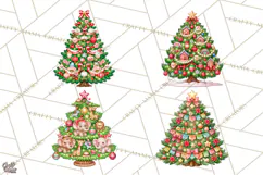 Christmas Tree World Travel Clipart PNG Product Image 1
