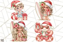 Christmas Characters PNG, Tropical Christmas Clipart Product Image 1
