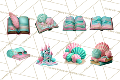 Beach Reading Clipart Coastal Book PNG Graphics Product Image 6