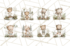 Pacific Northwest Teddy Bear Woodland Clipart Product Image 6