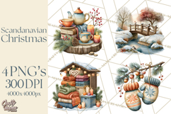 Scandinavian Christmas Market Clipart PNG Illustrations Product Image 1