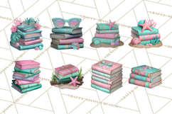 Beach Reading Clipart Coastal Book PNG Graphics Product Image 7