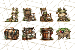 Rustic Homestead Living Clipart | Farm Cabin Png Designs Product Image 7