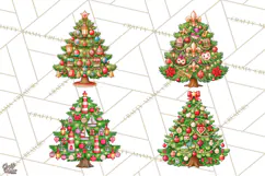 Christmas Tree World Travel Clipart PNG Product Image 1