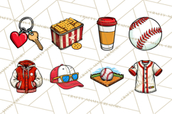 Baseball Mom Clipart PNG with Baseball Gear, Baseball Mama Product Image 8