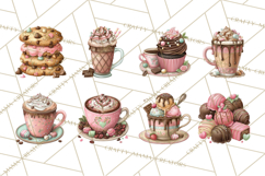 Coffee and Chocolate Clipart PNG Cafe Drinks Dessert Art Product Image 8