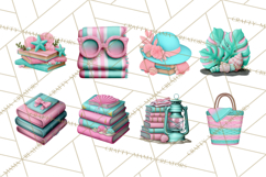 Beach Reading Clipart Coastal Book PNG Graphics Product Image 8