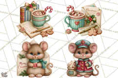 Christmas Mailroom Clipart, North Pole Santa Mail PNG Product Image 1