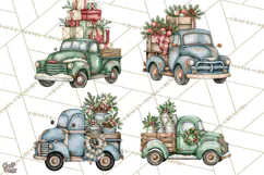 Vintage Truck Christmas PNG Product Image 1