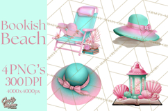 Beach Reading Clipart Coastal Book PNG Graphics Product Image 1