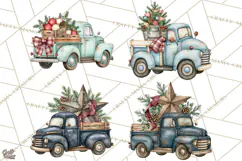Vintage Truck Christmas PNG Product Image 1