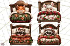 Christmas Bedtime Clipart PNG Product Image 1