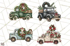 Vintage Truck Christmas PNG Product Image 1