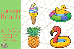 Summer Beach Toys Clipart PNG Graphics Product Image 1