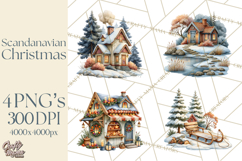 Scandinavian Christmas Market Clipart PNG Illustrations Product Image 1