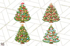 Christmas Tree World Travel Clipart PNG Product Image 1