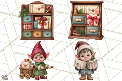 Christmas Mailroom Clipart, North Pole Santa Mail PNG Product Image 1
