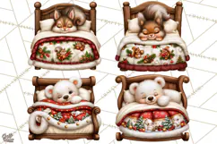 Christmas Bedtime Clipart PNG Product Image 1
