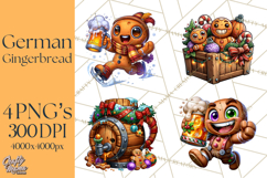 German Christmas Beer Fest Gingerbread PNG Clipart Product Image 1
