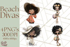 Beach Diva Summer Girls PNG Beach Glam Clipart Product Image 1