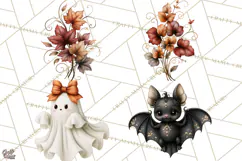 Halloween Mahjong Clipart, Spooky Mahjong Tiles PNG, Gothic Product Image 1