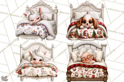 Christmas Bedtime Clipart PNG Product Image 1