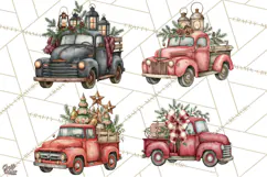 Vintage Truck Christmas PNG Product Image 1