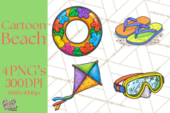 Summer Beach Toys Clipart PNG Graphics Product Image 1