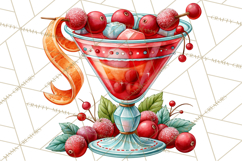 Christmas Cocktail Bar Clipart PNG Elements Product Image 4