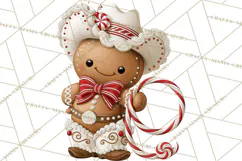 Christmas Gingerbread Clipart PNG, Cute Christmas Characters Product Image 4