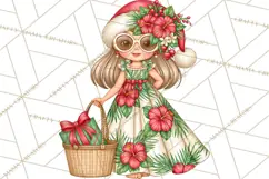 Christmas Characters PNG, Tropical Christmas Clipart Product Image 4