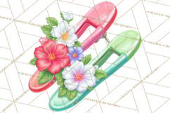 Rainbow Hair Stylist Clipart, Colorful Salon Tools PNG Product Image 3