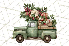 Vintage Truck Christmas PNG Product Image 4