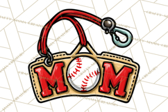 Baseball Mom Clipart PNG with Baseball Gear, Baseball Mama Product Image 4
