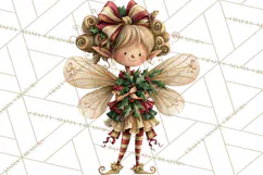 Christmas Fairy Clipart PNG, Whimsical Christmas Fairies Product Image 4