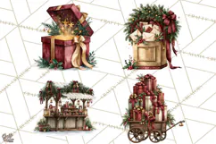 Christmas Fairy Clipart PNG, Whimsical Christmas Fairies Product Image 1