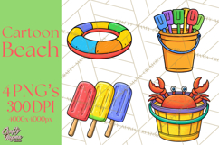 Summer Beach Toys Clipart PNG Graphics Product Image 1