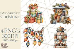 Scandinavian Christmas Market Clipart PNG Illustrations Product Image 1