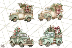 Vintage Truck Christmas PNG Product Image 1