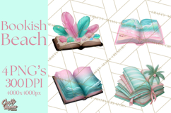 Beach Reading Clipart Coastal Book PNG Graphics Product Image 1