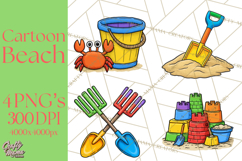 Summer Beach Toys Clipart PNG Graphics Product Image 1