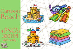 Summer Beach Toys Clipart PNG Graphics Product Image 1