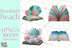 Beach Reading Clipart Coastal Book PNG Graphics Product Image 1