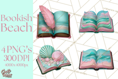 Beach Reading Clipart Coastal Book PNG Graphics Product Image 1